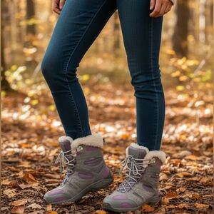 Merrell Women's Gray and Purple Winter Boots
